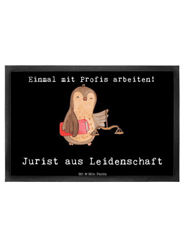 Mr. & Mrs. Panda Schmutzfangmatte Jurist Leidenschaft mit Spruch in Schwarz