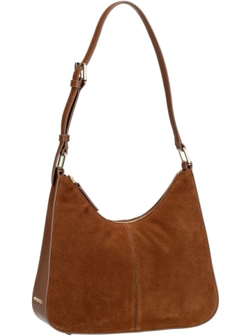 Mandarina Duck Beuteltasche Velvet Plisse Small Hobo KKT08 in Caramel Cafe