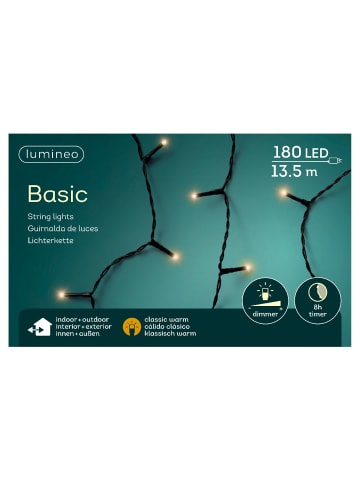 LUMINEO Lichterkette Basic 180 LED 13,5 m in klassisch warm