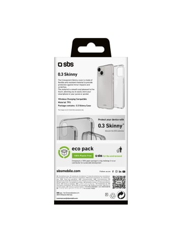 Apple SBS TESKINIP1561T, Cover, Apple, iPhone 15, 15,5 cm (6.1"), Transparent