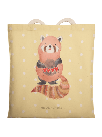 Mr. & Mrs. Panda Shopper Roter Panda ohne Spruch in Gelb Pastell