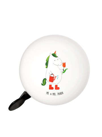 Mr. & Mrs. Panda Fahrrad Klingel Einhorn Gärtner ohne Spruch in Weiß