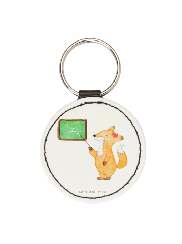Mr. & Mrs. Panda mini schlüsselanhänger Fuchs Lehrerin ohne Spruch in Weiß