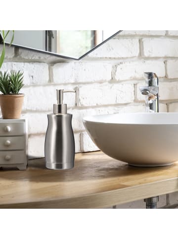 relaxdays Seifenspender in Silber - 400 ml