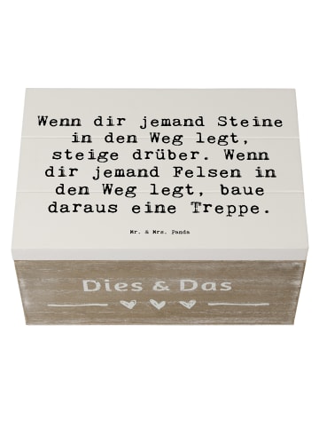 Mr. & Mrs. Panda Box Spruch Stolpersteine im Alltag meistern mit... in Weiß