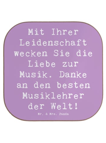 Mr. & Mrs. Panda Glasuntersetzer Spruch Musiklehrer Liebe mit Sp... in Lavendeltraum