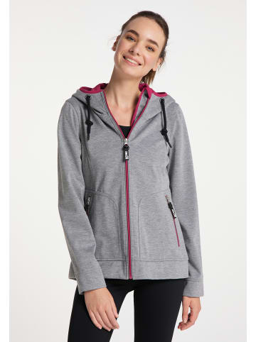 myMO ATHLSR Funktionsjacke in Grau Melange Dunkelpink