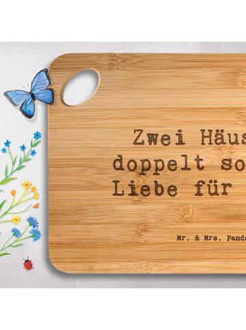 Mr. & Mrs. Panda brotbrett Spruch Trennung von den Eltern mit Sp... in Braun