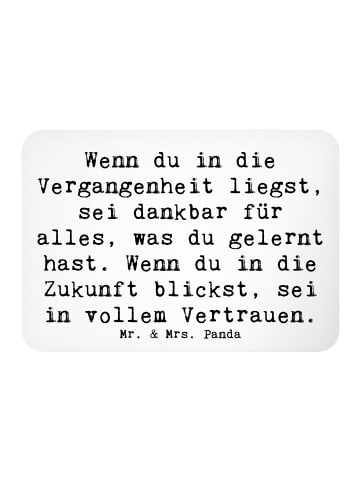 Mr. & Mrs. Panda Kühlschrankmagnet Spruch Freude und Vertrauen m... in Weiß