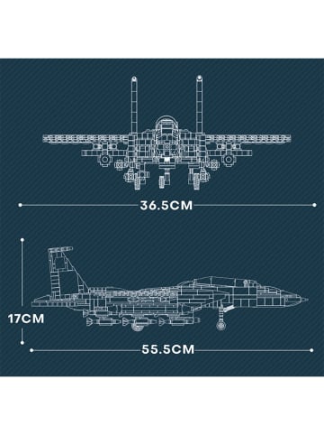 Reobrix 33034 F-15E Jet Klemmbaustein Flugzeug 2216 Teile