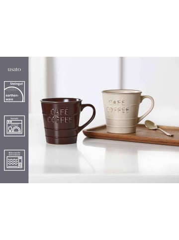 Ritzenhoff & Breker 6er Set Henkelbecher Usato in 360 ml in braun