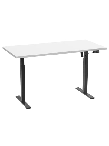 VCM  Schreibtisch höhenverstellbar Lona 110x80 in Schwarz / Weiß