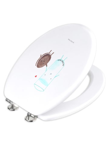 Mr. & Mrs. Panda WC Brille Milch Keks ohne Spruch in Weiß