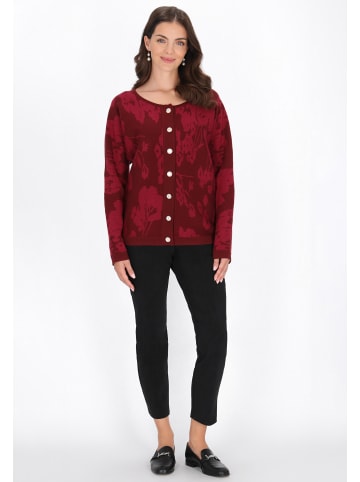 Usha Women Cardigan in burgundy