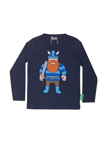 Danefae Langarmshirt Wikinger Erik beidseitig in Dunkelblau
