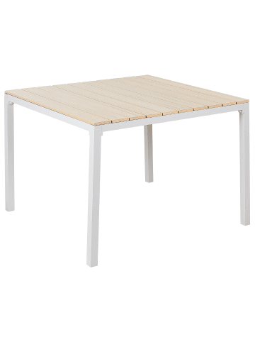 Beliani Gartentisch PRATO in Beige/Weiß - (W) 95 x (H) 74 x (L) 95 cm