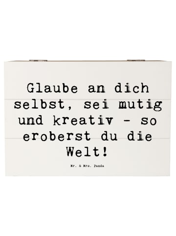 Mr. & Mrs. Panda Geschenkbox Spruch Die Freude an der Kreativitä... in Weiß