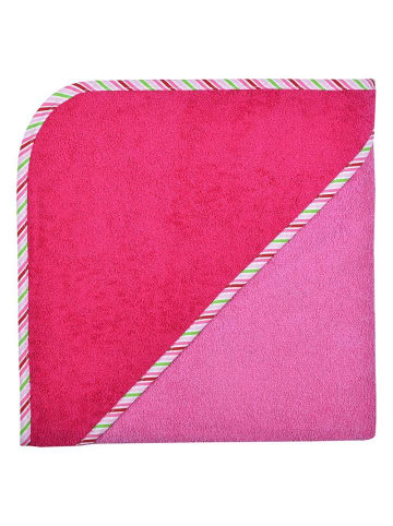 Wörner Kapuzen-Badetuch 100 x 100 cm - Orchidee in rosa