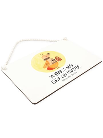 Mr. & Mrs. Panda Schild Glühwürmchen mit Spruch in Weiß