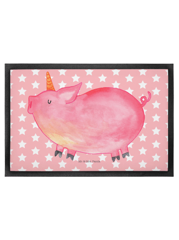 Mr. & Mrs. Panda Schmutzfangmatte Einhorn Schwein ohne Spruch in Rot Pastell