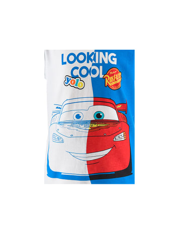 Disney Cars 2tlg. Outfit: Sommer-Set Lightning McQueen T-Shirt und Shorts in Weiß