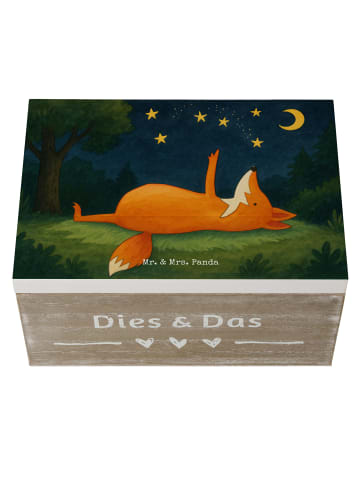 Mr. & Mrs. Panda Geschenkdose Fuchs Sterne Design ohne Spruch in Weiß