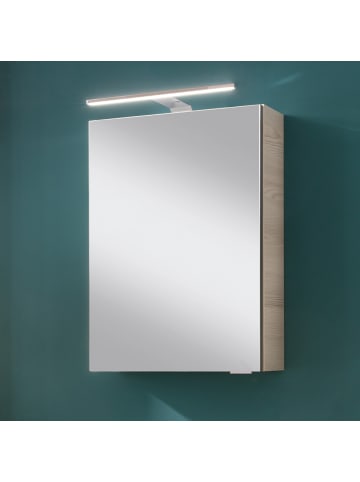 Fackelmann LED-Spiegelschrank SBC in hellbraun-40(B)x68(H)x15,3(T)cm