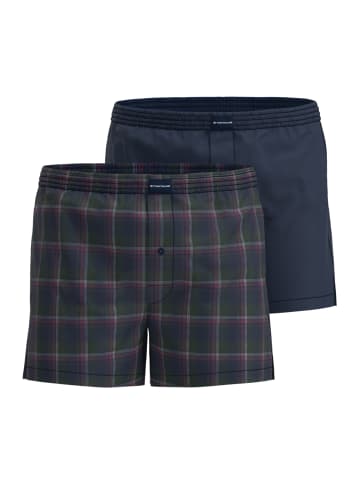 Tom Tailor Boxershort 2Er Pack Milos in blau-dunkel-Karo