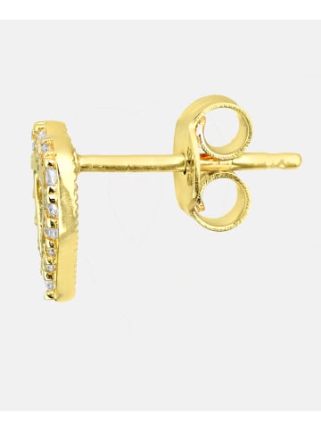 Vanlere Ohrstecker aus 375 Gelbgold mit Zirkonia Herz-Design