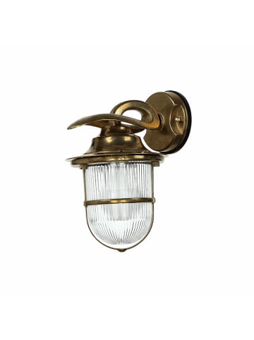 Licht-Erlebnisse Außen Wandlampe (B)20 x (H)24 cm in Messing