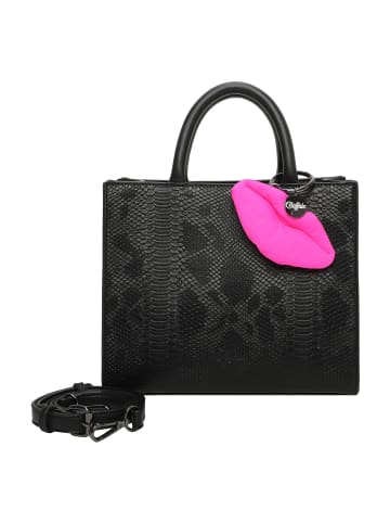 Buffalo Big Boxy Handtasche 26 cm in scaled snake black