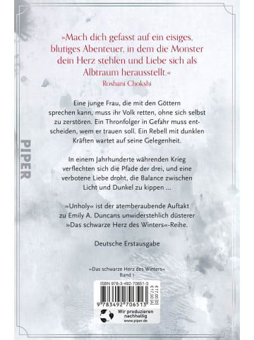 PIPER Das schwarze Herz des Winters - Unholy | Roman | Winterliche High Fantasy für...