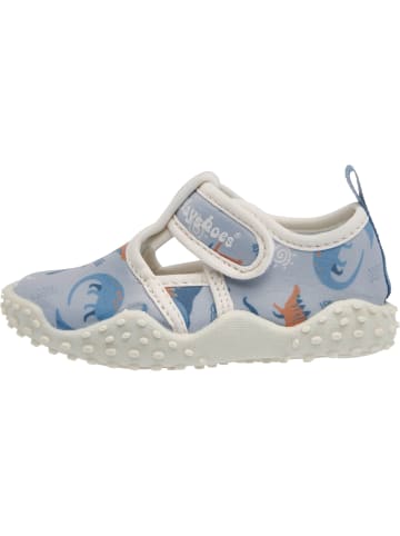 Playshoes Aqua-Schuh Dino allover in blau