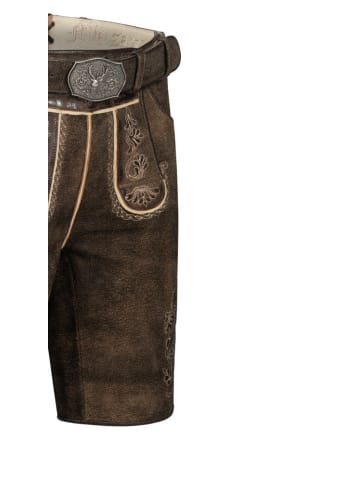 Stockerpoint Lederhose kurz Hansi in Braun