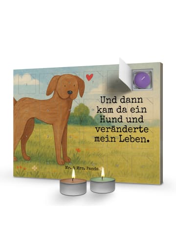 Mr. & Mrs. Panda Adventskalender Hund Dogge Design mit Spruch in Weiß