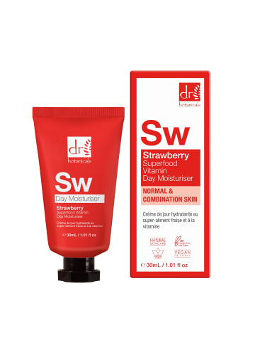Dr Botanicals Erdbeer Vitamin C Feuchtigkeits-Duo – Strahlende Hautpflege 2x60ml