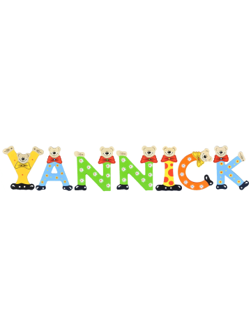 Playshoes Deko-Buchstaben "YANNICK" in bunt