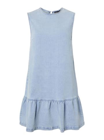 Pieces Midikleid in Light Blue Denim