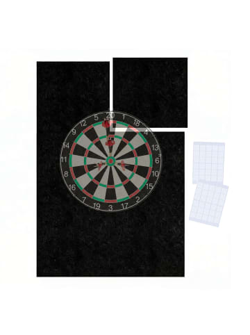 relaxdays 6-tlg. Dartscheibe-Schutz Set in Schwarz - 60 x 90 cm