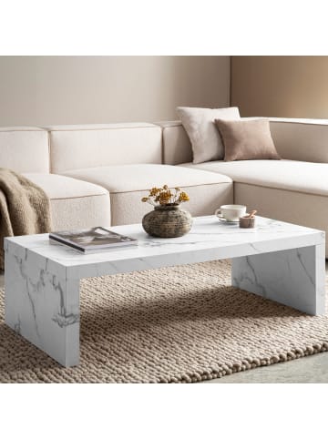 FineBuy Couchtisch in Weiß / MDF / 110x55x35