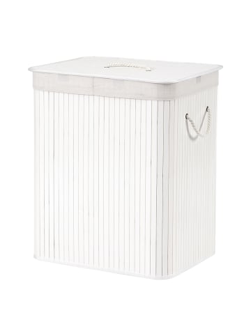 SONGMICS Wäschekorb Ronex in Weiß - (B)40 x (H)61 x (T)50 cm