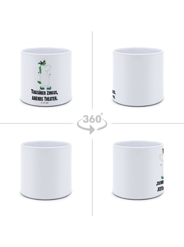 Mr. & Mrs. Panda XL Blumentopf Einhorn Joker mit Spruch in Weiß