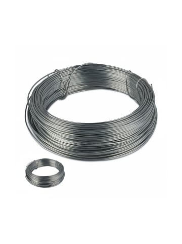 relaxdays 2 x Bindedraht in Silber - (L)50 m x Ø 1 mm