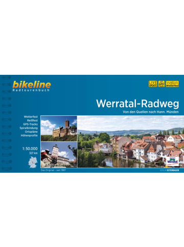 Esterbauer Werratal-Radweg | Von den Quellen nach Hann. Münden. 1:50.000, 327 km,...