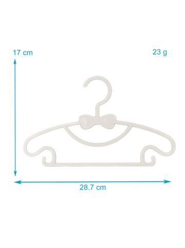 Intirilife 5x Kleiderbügel für Kinder in Creme - Weiß