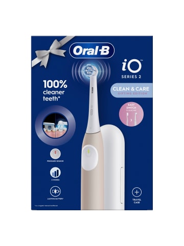 Oral-B Elektrische Zahnbürste "iO2 + 12 Aufsteckbürsten Sanfte Reinigung" in Pink