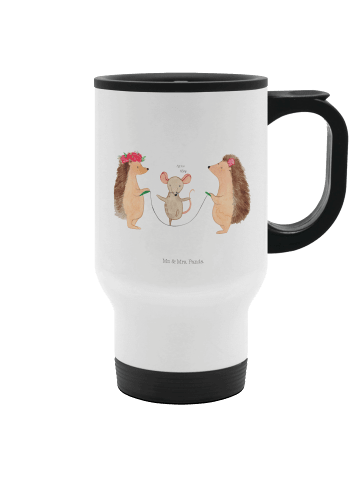 Mr. & Mrs. Panda Kaffeebecher To Go Igel Seilhüpfen ohne Spruch in Weiß