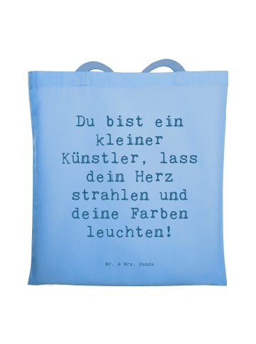 Mr. & Mrs. Panda Shopping Tasche Spruch Die Freude an der Kreati... in Sky Blue