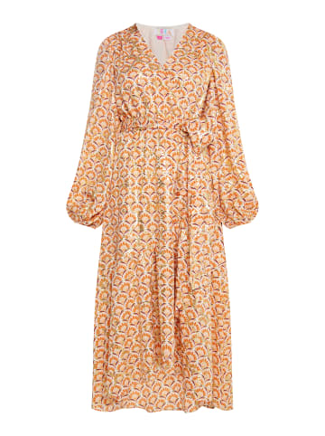 IZIA Damen Maxikleid Mit Print in Wollweiss Mehrfarbig