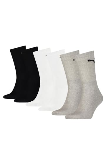 Puma Socken 6er Pack in Schwarz/Weiß/Grau